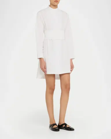 Alaïa Cummerbund Mini Shirtdress | Thumbnail 4