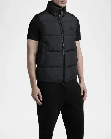 Moncler Men's Gabas Short Sleeve Padded Vest | Thumbnail 4 Moncler Men's Gabas Short Sleeve Padded Vest | Thumbnail 4