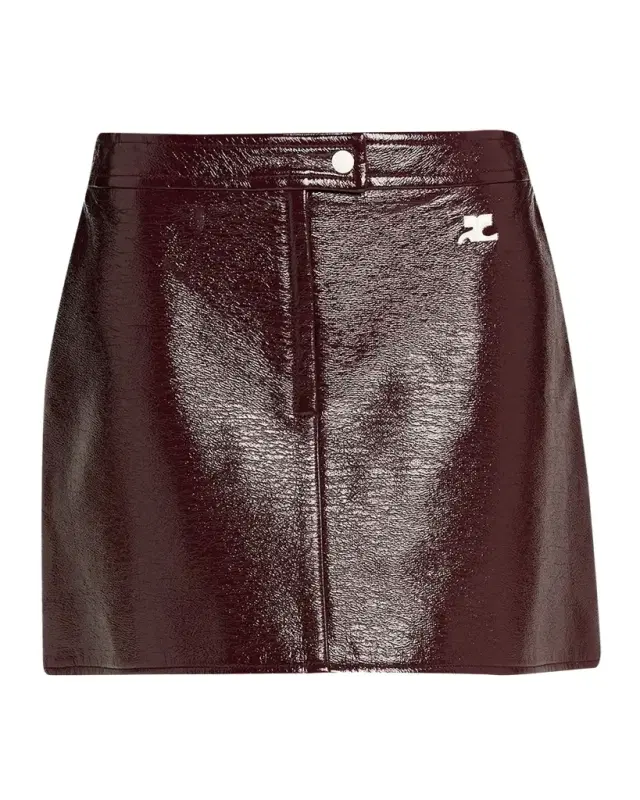 Courreges Reedition Vinyl Mini Skirt