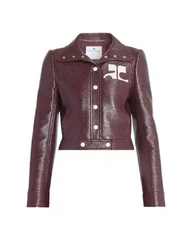 Courrèges Textured Vinyl Crop Jacket | Thumbnail 1 Courrèges Textured Vinyl Crop Jacket | Thumbnail 1