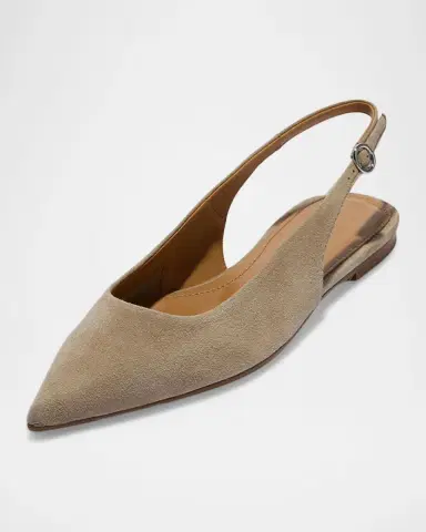aeyde Annora Kid Suede Slingback Flats | Thumbnail 2
