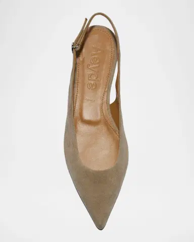 aeyde Annora Kid Suede Slingback Flats | Thumbnail 3