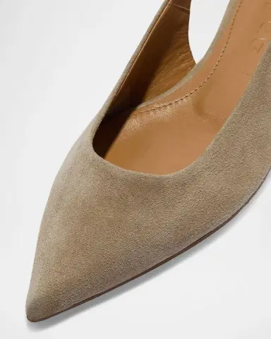 aeyde Annora Kid Suede Slingback Flats | Thumbnail 4