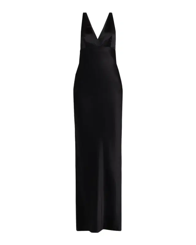 Bionca Empire-Waist Sleeveless Silk Bias Maxi Dress