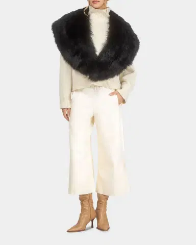 Gorski Merinillo Shearling Shawl | Thumbnail 2