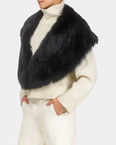 Gorski Merinillo Shearling Shawl | Thumbnail 3