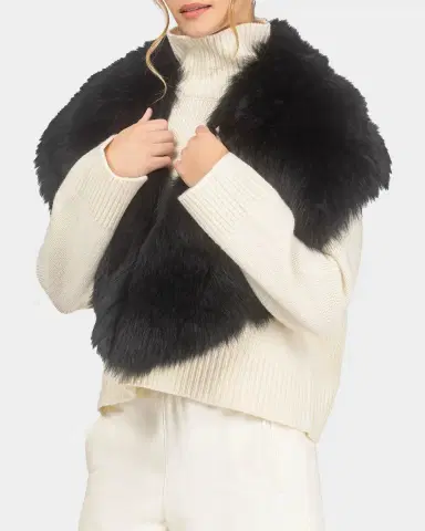 Gorski Merinillo Shearling Shawl | Thumbnail 5