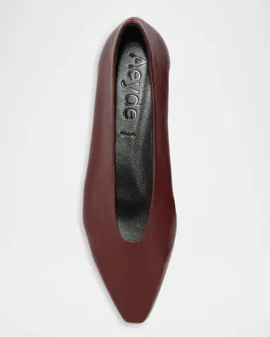 Aeyde Betty Nappa Leather Ballerina Flats | Thumbnail 5