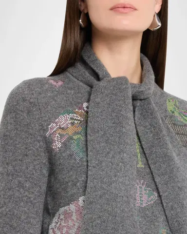 Libertine Needlepoint Multi Cashmere Scarf Sweater | Thumbnail 5 Libertine Needlepoint Multi Cashmere Scarf Sweater | Thumbnail 5