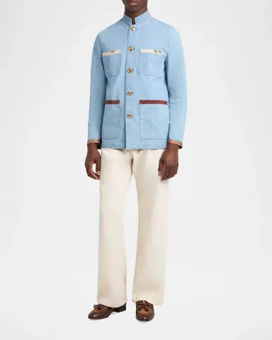 Valentino Garavani Men's Vaniteux VLogo Leather & Suede Tassel Loafers | Thumbnail 3 Valentino Garavani Men's Vaniteux VLogo Leather & Suede Tassel Loafers | Thumbnail 3