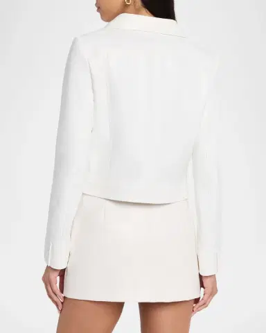 Courrèges Textured Vinyl Crop Jacket | Thumbnail 3