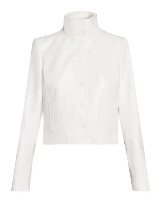 Courreges Textured Vinyl Crop Jacket