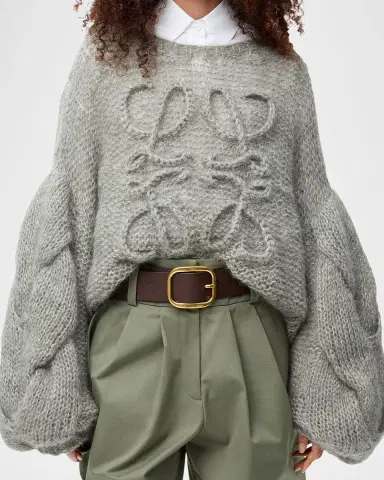 Loewe Curved Buckle Leather Belt | Thumbnail 2