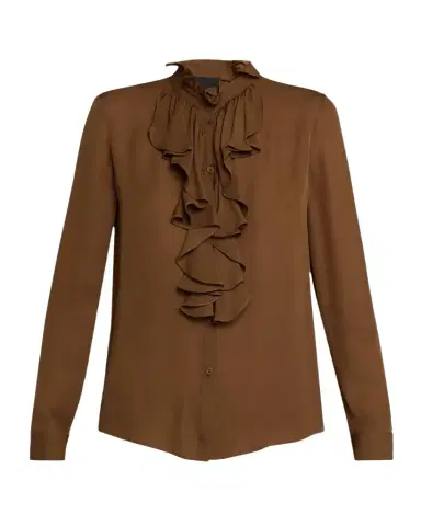 Nili Lotan Lily Ruffle-Embellished Silk Blouse | Thumbnail 1