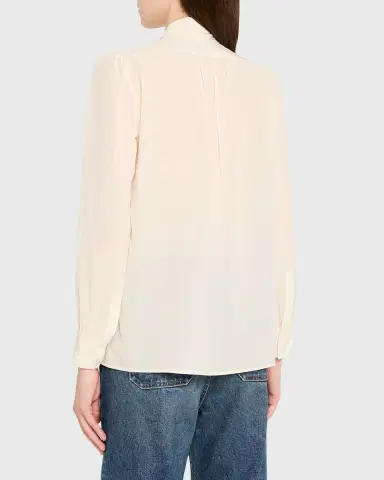 Nili Lotan Colt Neck-Scarf Silk Blouse | Thumbnail 3