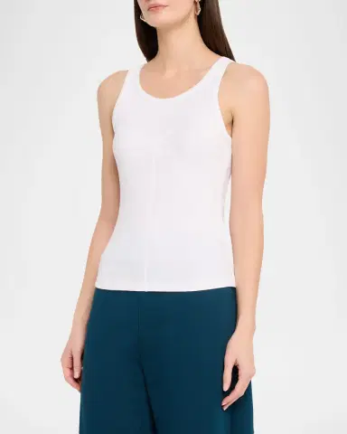 Alaïa Darts Stretch Cotton Tank Top | Thumbnail 4