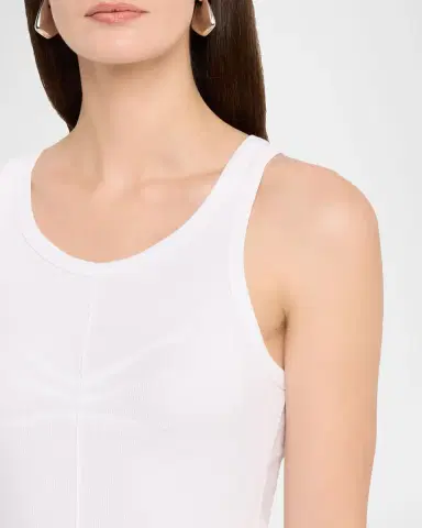 Alaïa Darts Stretch Cotton Tank Top | Thumbnail 5