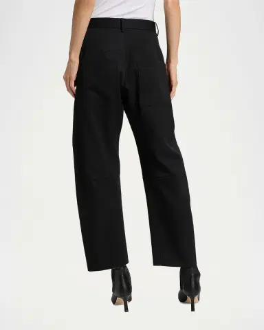 Nili Lotan Shon Wool Barrel-Leg Ankle Pants | Thumbnail 6 Nili Lotan Shon Wool Barrel-Leg Ankle Pants | Thumbnail 6
