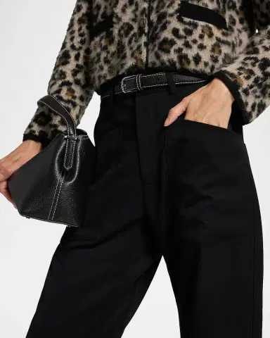 Nili Lotan Shon Wool Barrel-Leg Ankle Pants | Thumbnail 7 Nili Lotan Shon Wool Barrel-Leg Ankle Pants | Thumbnail 7