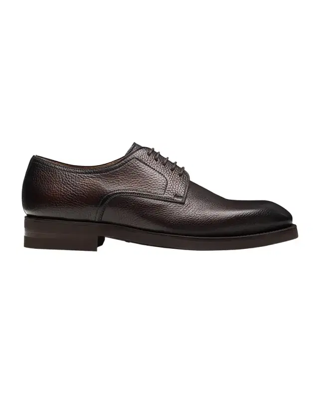 Magnanni Men 's Melich III Grained Leather Rubber-Sole Derby Shoes