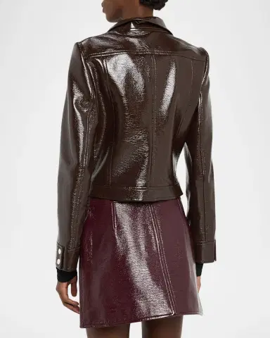Courrèges Textured Vinyl Crop Jacket | Thumbnail 3