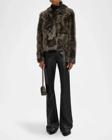 Yves Salomon Short Lamb Shearling Jacket | Thumbnail 2