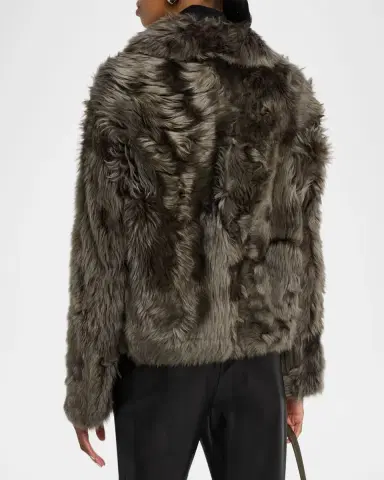 Yves Salomon Short Lamb Shearling Jacket | Thumbnail 3