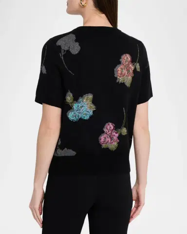 Libertine Primrose Shadows Short-Sleeve Cashmere Sweater | Thumbnail 3 Libertine Primrose Shadows Short-Sleeve Cashmere Sweater | Thumbnail 3
