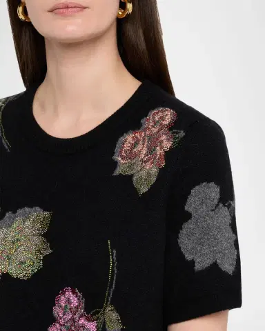 Libertine Primrose Shadows Short-Sleeve Cashmere Sweater | Thumbnail 5 Libertine Primrose Shadows Short-Sleeve Cashmere Sweater | Thumbnail 5