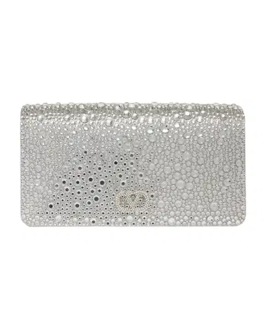 Valentino Garavani Crystal VLogo Clutch Bag | Thumbnail 1 Valentino Garavani Crystal VLogo Clutch Bag | Thumbnail 1