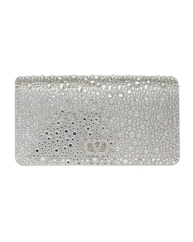 Valentino Garavani Crystal VLogo Clutch Bag