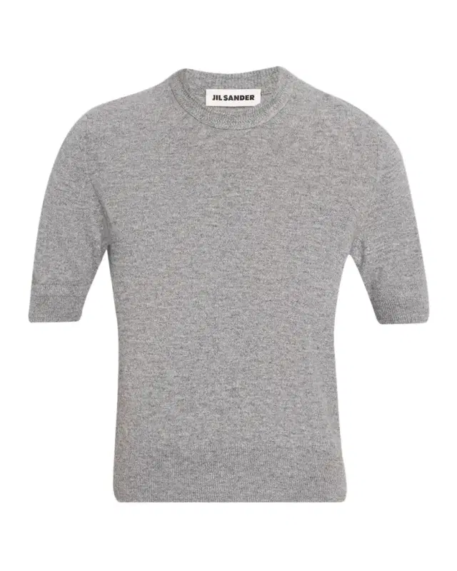 Wool Knit Short-Sleeve T-Shirt