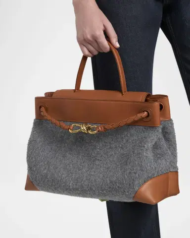 Bottega Veneta Ciao Ciao Medium Felt & Leather Top-Handle Bag | Thumbnail 2 Bottega Veneta Ciao Ciao Medium Felt & Leather Top-Handle Bag | Thumbnail 2