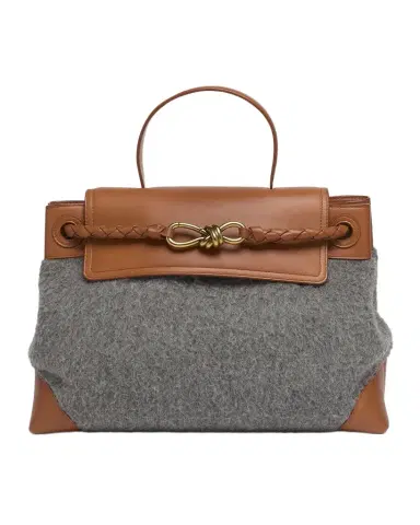 Bottega Veneta Ciao Ciao Medium Felt & Leather Top-Handle Bag | Thumbnail 1 Bottega Veneta Ciao Ciao Medium Felt & Leather Top-Handle Bag | Thumbnail 1