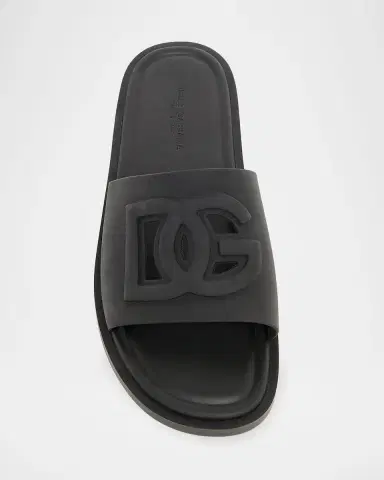 Dolce & Gabbana Men's Rubber Beachwear Pool Slides | Thumbnail 4 Dolce & Gabbana Men's Rubber Beachwear Pool Slides | Thumbnail 4