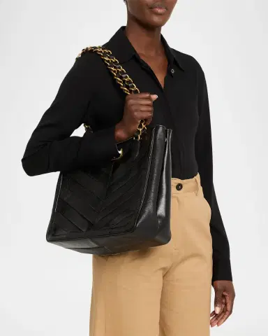 Valentino Garavani Chevron Patchwork Nappa Leather Tote Bag | Thumbnail 2 Valentino Garavani Chevron Patchwork Nappa Leather Tote Bag | Thumbnail 2