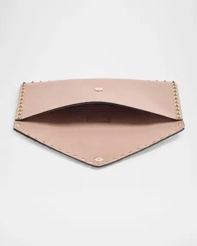 Valentino Garavani Large Rockstud Leather Flat Pouch Bag | Thumbnail 2 Valentino Garavani Large Rockstud Leather Flat Pouch Bag | Thumbnail 2