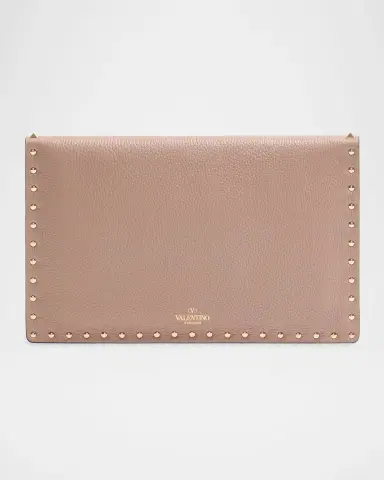 Valentino Garavani Large Rockstud Leather Flat Pouch Bag | Thumbnail 4 Valentino Garavani Large Rockstud Leather Flat Pouch Bag | Thumbnail 4