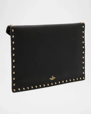 Valentino Garavani Large Rockstud Leather Flat Pouch Bag | Thumbnail 7 Valentino Garavani Large Rockstud Leather Flat Pouch Bag | Thumbnail 7