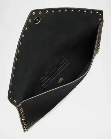 Valentino Garavani Large Rockstud Leather Flat Pouch Bag | Thumbnail 8 Valentino Garavani Large Rockstud Leather Flat Pouch Bag | Thumbnail 8