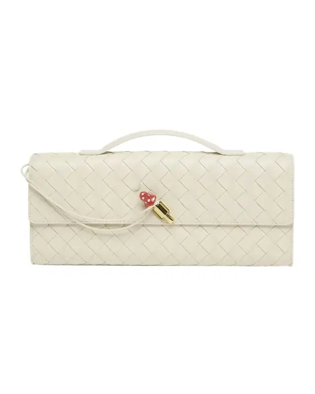 Bottega Veneta Andiamo Leather Clutch Bag