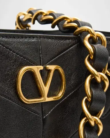 Valentino Garavani Laseine Small Nappa Leather Shopping Bag | Thumbnail 5 Valentino Garavani Laseine Small Nappa Leather Shopping Bag | Thumbnail 5