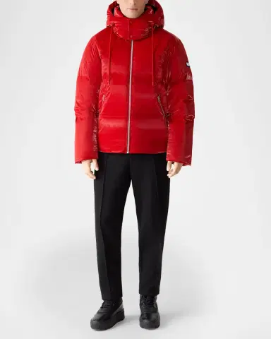 Mackage Men 's Kent-Glo High-Gloss Hooded Down Jacket | Thumbnail 2 Mackage Men 's Kent-Glo High-Gloss Hooded Down Jacket | Thumbnail 2