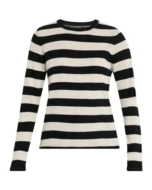 Majestic Filatures Machine Washable Cashmere Striped Pullover