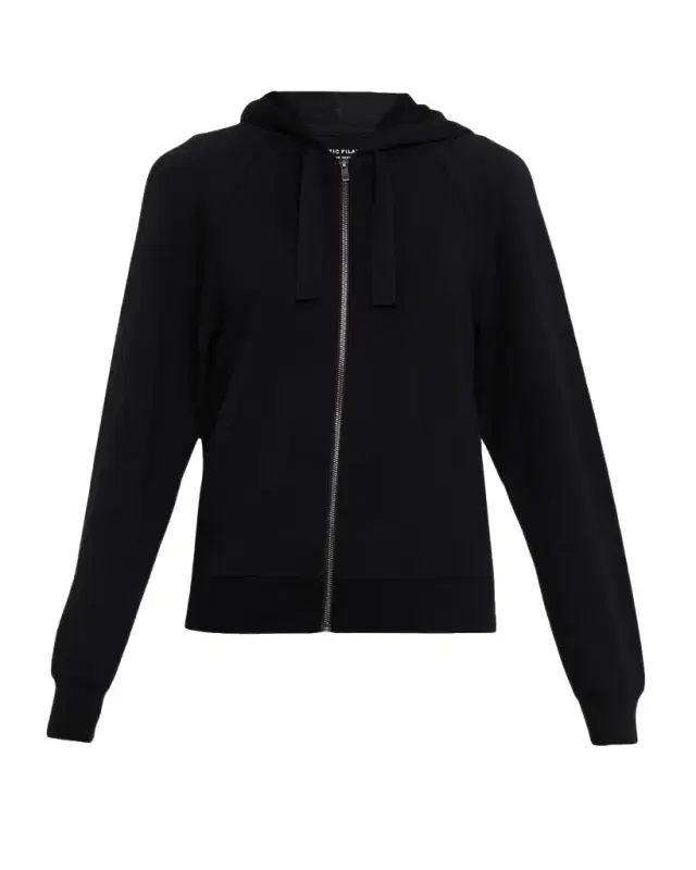 Majestic Filatures Zip-Front French Terry Hoodie