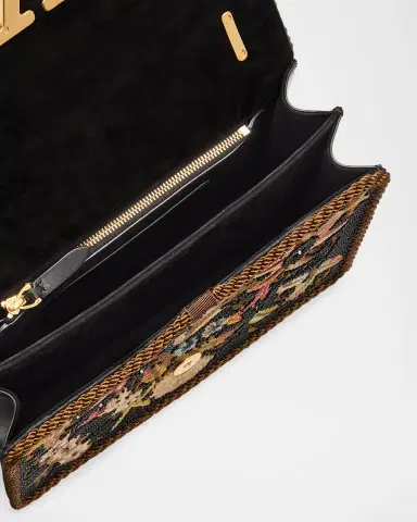 Valentino Garavani Beaded Floral-Embroidered Shoulder Strap | Thumbnail 3 Valentino Garavani Beaded Floral-Embroidered Shoulder Strap | Thumbnail 3