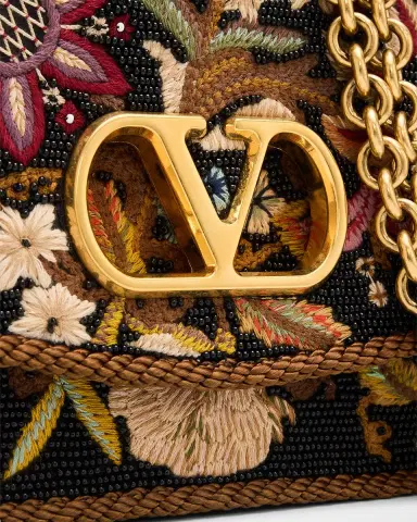 Valentino Garavani Beaded Floral-Embroidered Shoulder Strap | Thumbnail 5 Valentino Garavani Beaded Floral-Embroidered Shoulder Strap | Thumbnail 5