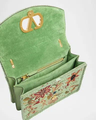 Valentino Garavani Beaded Floral-Embroidered Shoulder Strap | Thumbnail 8 Valentino Garavani Beaded Floral-Embroidered Shoulder Strap | Thumbnail 8