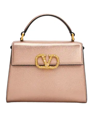 Valentino Garavani VSLING Mini Laminated Leather Top-Handle Bag | Thumbnail 1
