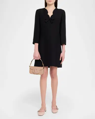 Valentino Garavani Loco Small Leather Top-Handle Bag with Jewel VLogo | Thumbnail 5 Valentino Garavani Loco Small Leather Top-Handle Bag with Jewel VLogo | Thumbnail 5